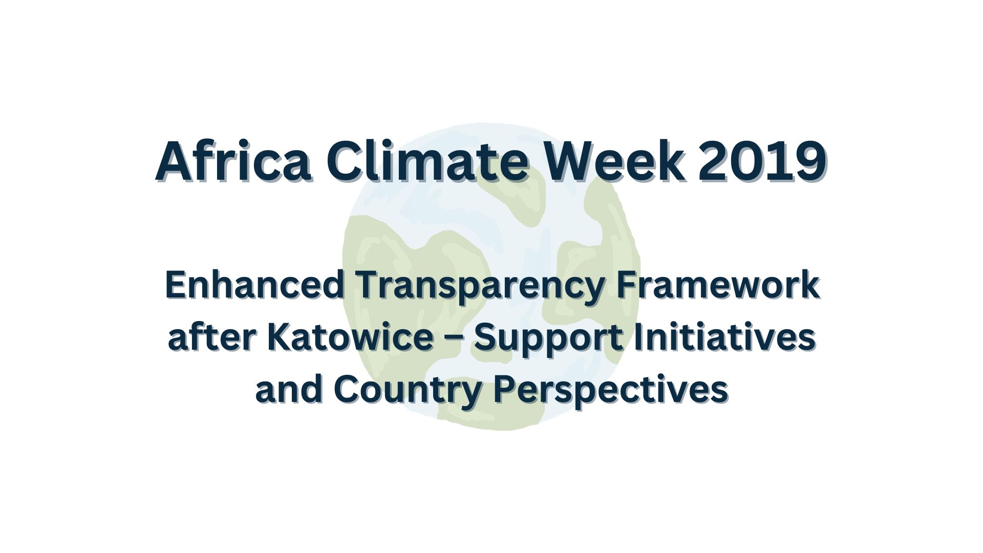 Africa Climate Week 2019